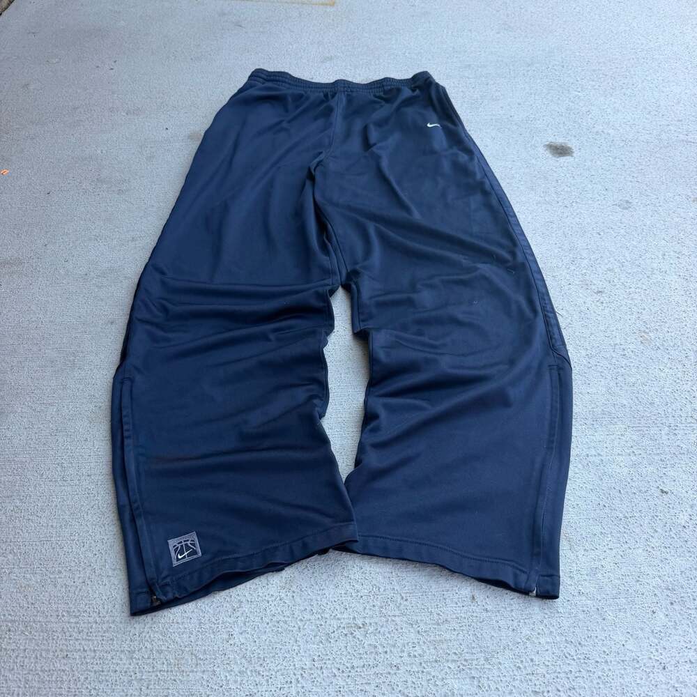 Vintage Nike Basketball Wide Leg Training Track Pants with Ankle Zips